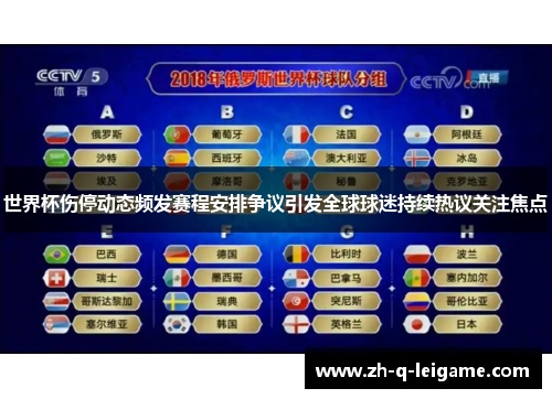 世界杯伤停动态频发赛程安排争议引发全球球迷持续热议关注焦点