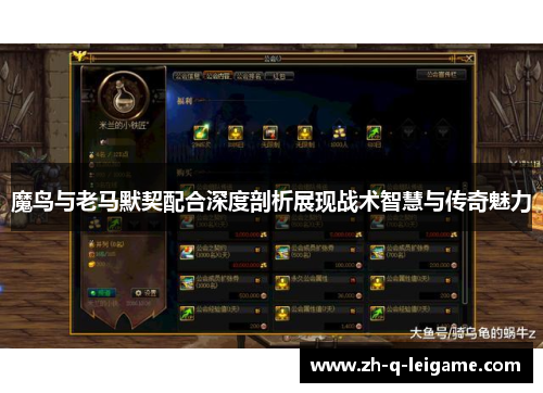 魔鸟与老马默契配合深度剖析展现战术智慧与传奇魅力